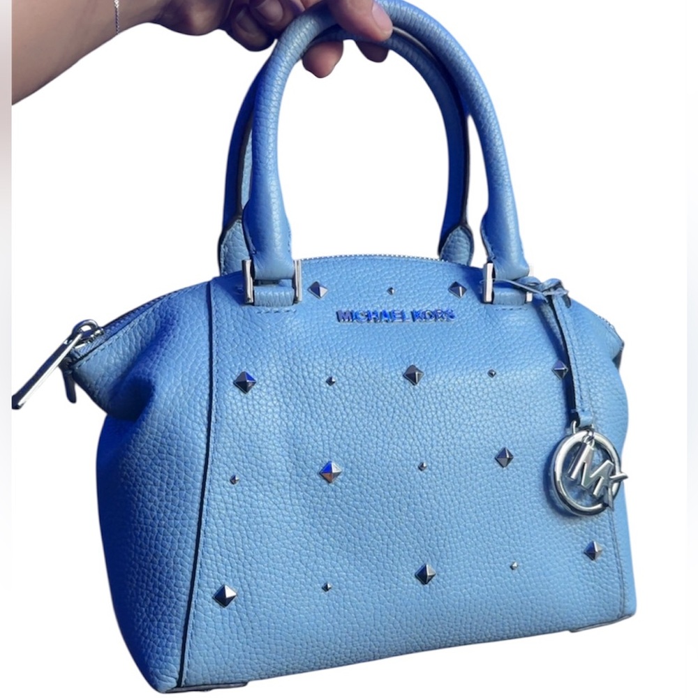 NWOT Michael Kors Light Blue Satchel with Studs